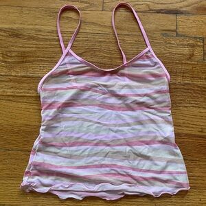 sheer pink y2k tank top